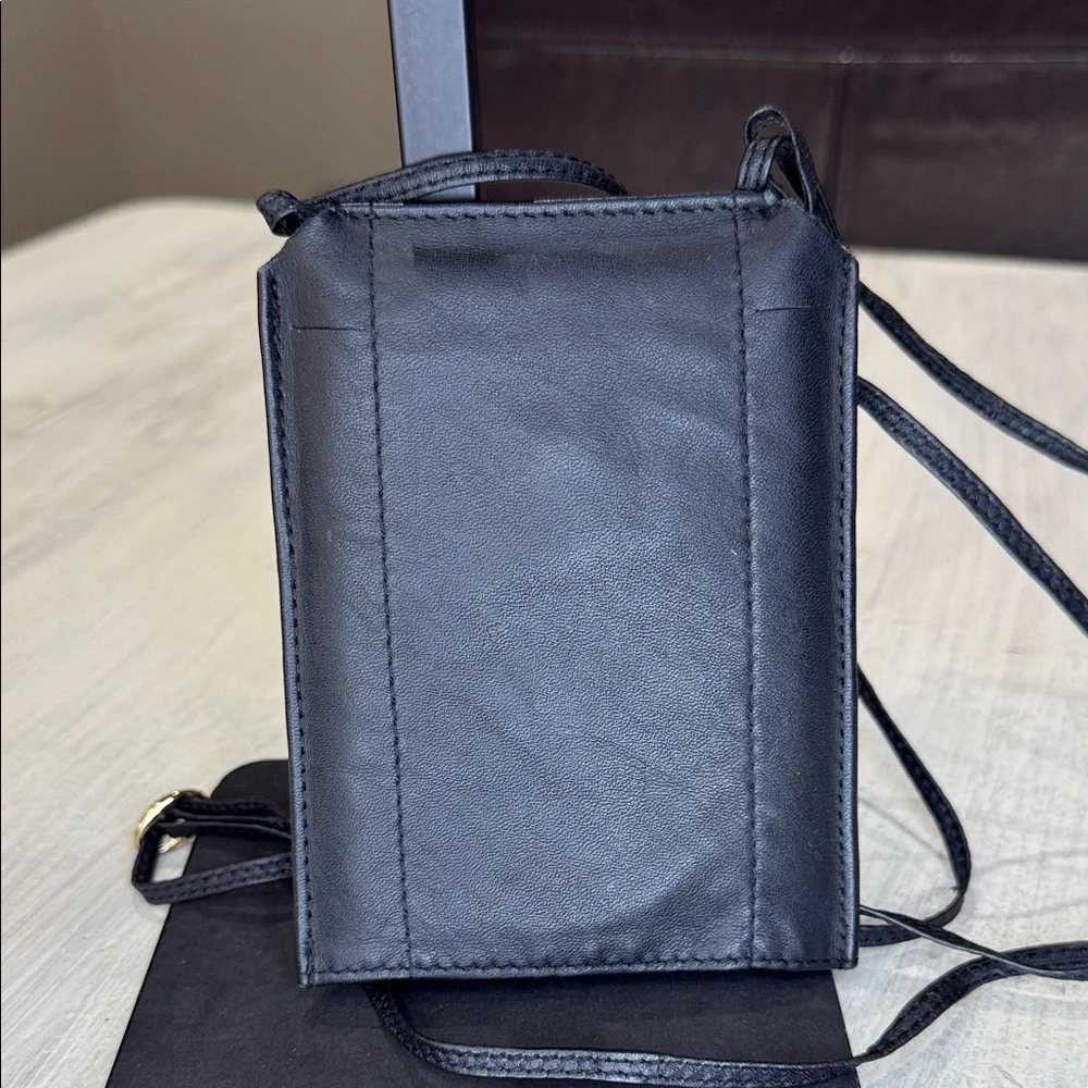 Vintage Royce Leather Black Passport Lanyard